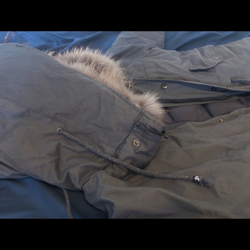 Thickened Down Jacket Overcoat Grey - image 4